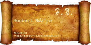 Herbert Nóra névjegykártya