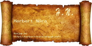 Herbert Nóra névjegykártya
